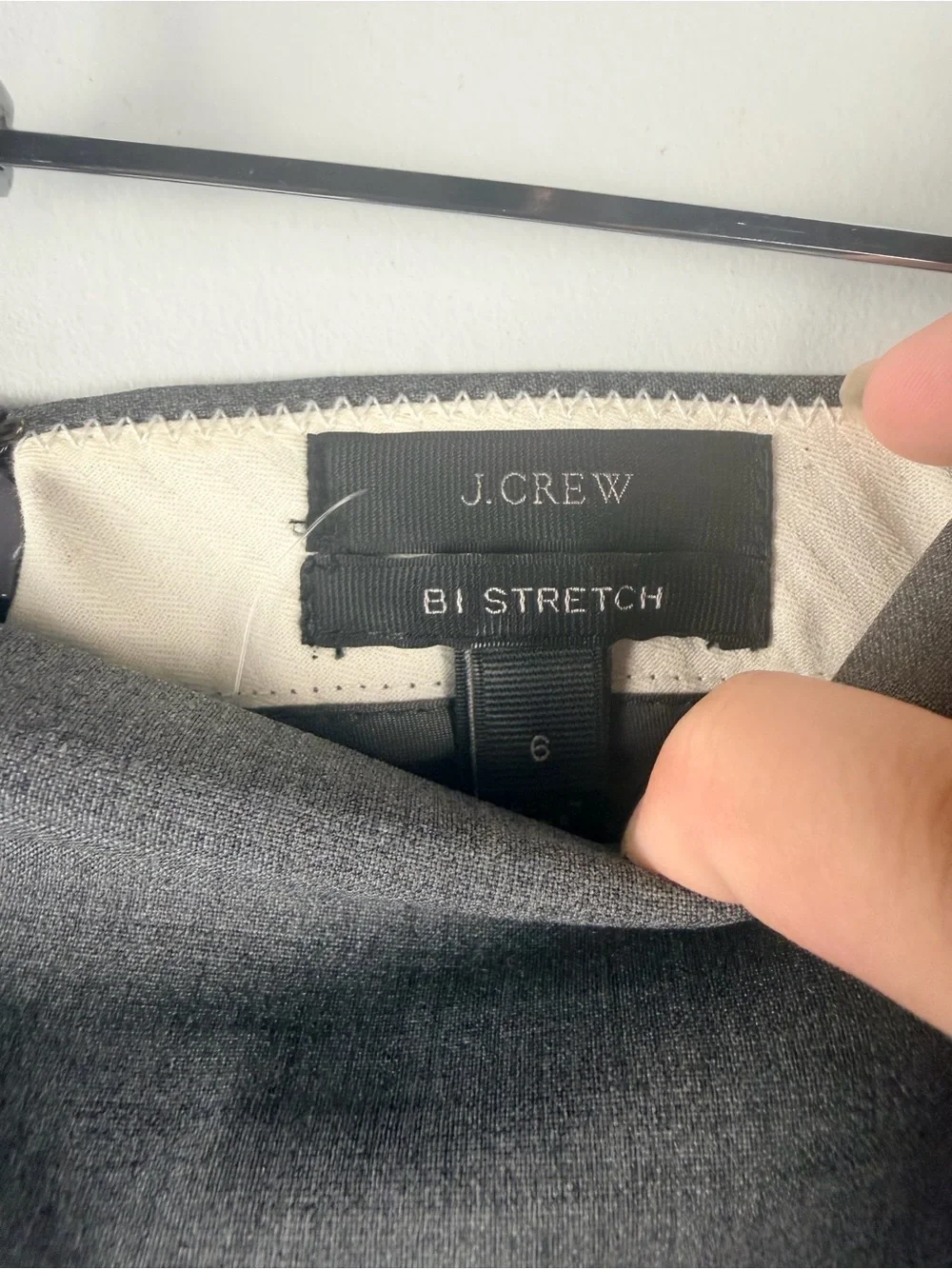 New J. crew wool blend bi stretch pencil skirt size 6 grey